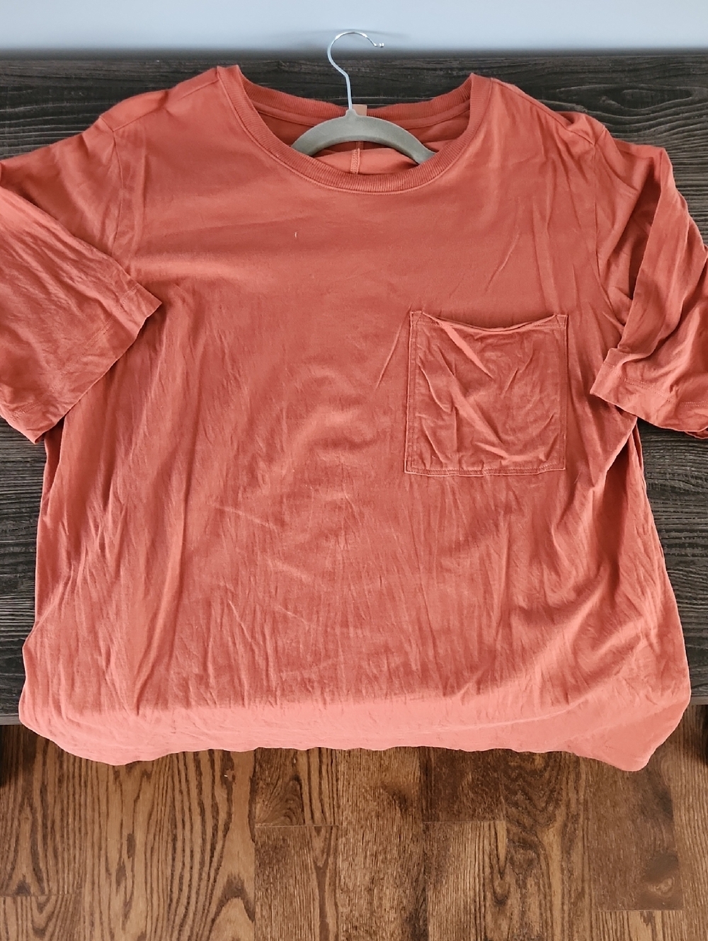 Lunya Organic Pima Burnt Orange Short-Sleeve Pocket Tee